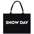 Snow Day Cotton Canvas Chic Beach Tote Bag Multipurpose Tote Weekender Tote Gift for Her Outdoor Tote Vacation Tote Large Beach Bag
