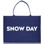 Snow Day Cotton Canvas Chic Beach Tote Bag Multipurpose Tote Weekender Tote Gift for Her Outdoor Tote Vacation Tote Large Beach Bag