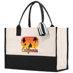 California Cotton Canvas Tote Bag CA Travel Vacation Tote Employee and Client Gift Wedding Favor Birthday Welcome Tote Bag Bridesmaid Gift