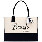 Beach Please Tote Bag - Large Chic Tote Bag - Gift for Her - Girls Weekend Tote - Weekender Bag - Weekend Tote - Beach Tote Bag