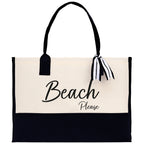 Beach Please Tote Bag - Large Chic Tote Bag - Gift for Her - Girls Weekend Tote - Weekender Bag - Weekend Tote - Beach Tote Bag