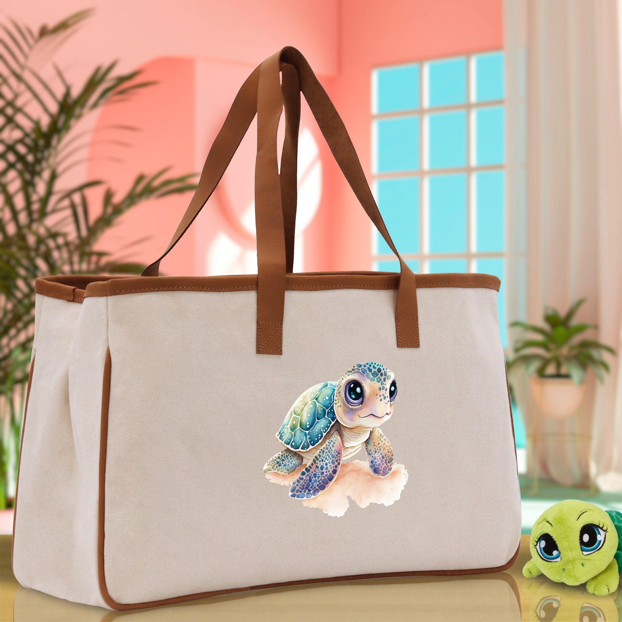 Sea Turtle Canvas Tote Bag Ocean Tote Bag Turtle Lover Tote Bag Animal Lover toTe Bag Ocean Lover Gift Tortoise Tote Bag Nature Lover Tote