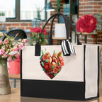 Heart Canvas Tote Bag Happy Valentines Day Gift for Her Love Tote Bag Lovers Gift Mother Day Gift Cute Valentines Gift