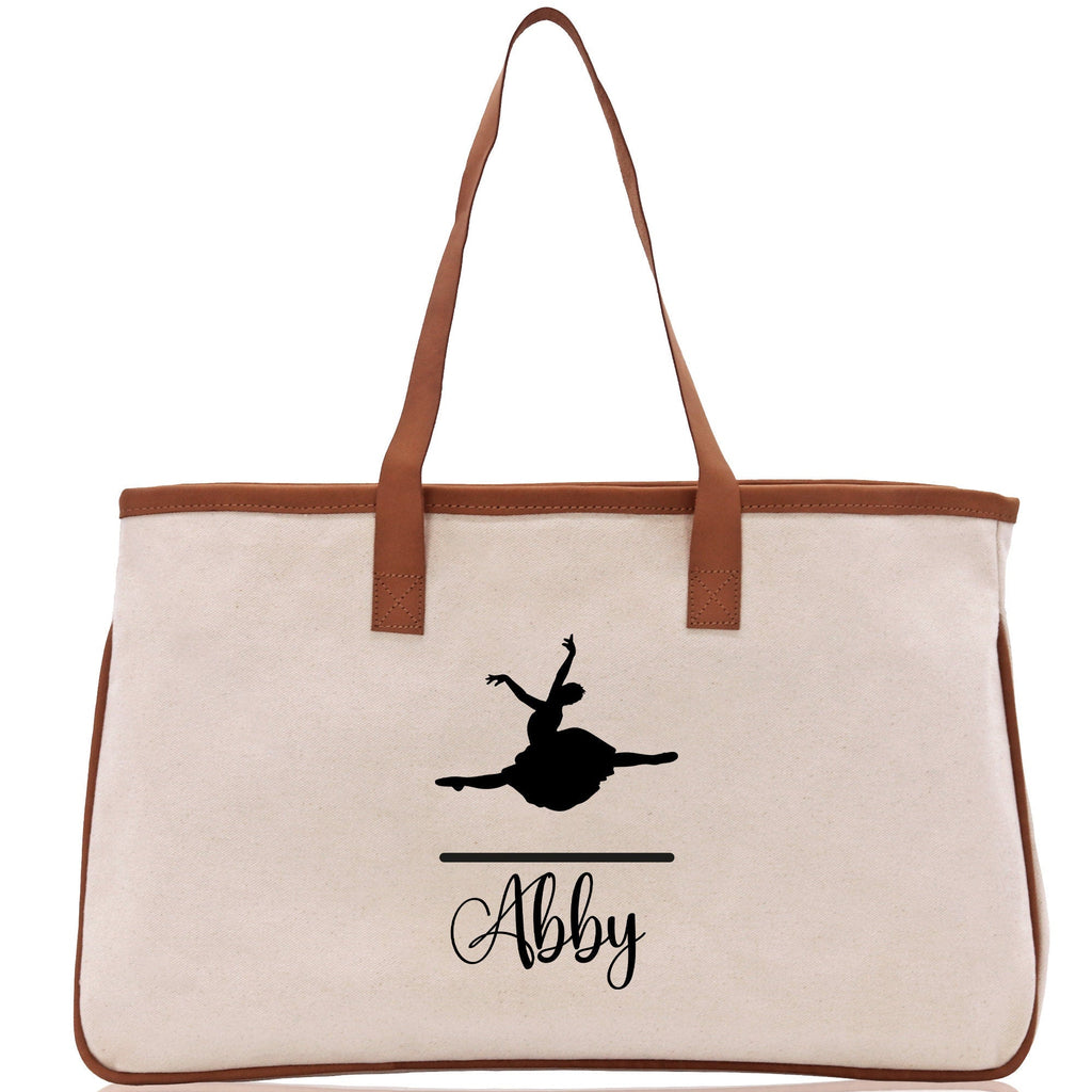 Dance Personalized Tote Bag Ballet Bag Gymnastic Bag Ballerina Bag Dancer Gift Dance Teacher Gift Dance Student Bag Custom for Women Girls