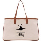 Dance Personalized Tote Bag Ballet Bag Gymnastic Bag Ballerina Bag Dancer Gift Dance Teacher Gift Dance Student Bag Custom for Women Girls