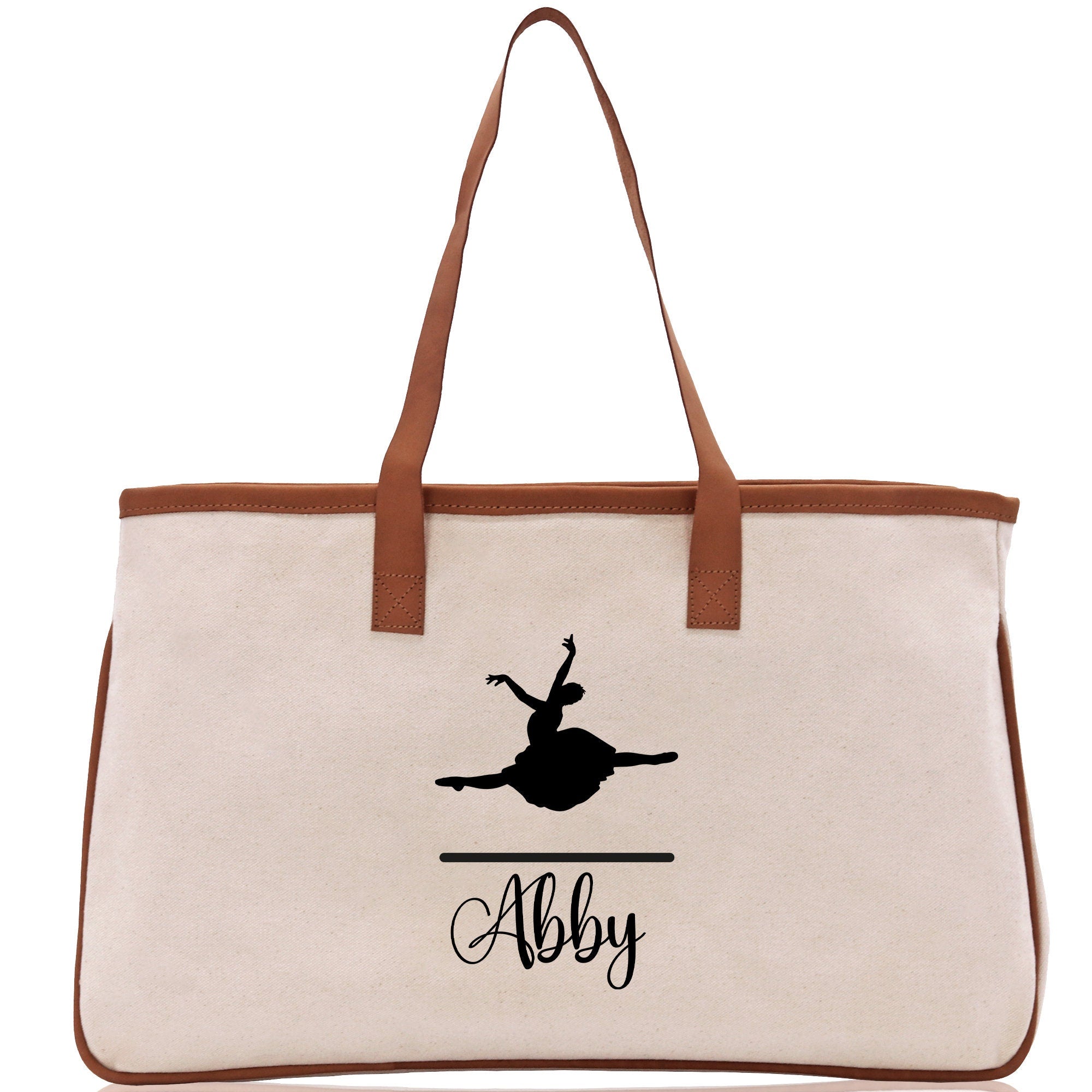 Dance Personalized Tote Bag Ballet Bag Gymnastic Bag Ballerina Bag Dancer Gift Dance Teacher Gift Dance Student Bag Custom for Women Girls