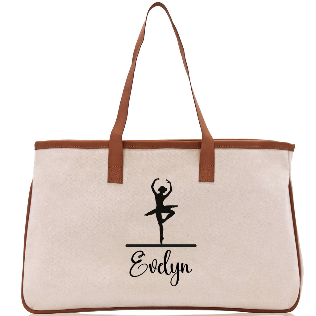 Dance Personalized Tote Bag Ballet Bag Gymnastic Bag Ballerina Bag Dancer Gift Dance Teacher Gift Dance Student Bag Custom for Women Girls