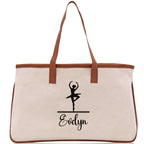 Dance Personalized Tote Bag Ballet Bag Gymnastic Bag Ballerina Bag Dancer Gift Dance Teacher Gift Dance Student Bag Custom for Women Girls