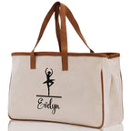 Dance Personalized Tote Bag Ballet Bag Gymnastic Bag Ballerina Bag Dancer Gift Dance Teacher Gift Dance Student Bag Custom for Women Girls