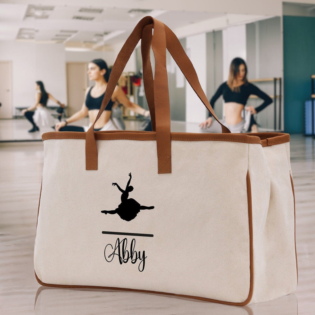 Dance Personalized Tote Bag Ballet Bag Gymnastic Bag Ballerina Bag Dancer Gift Dance Teacher Gift Dance Student Bag Custom for Women Girls