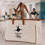 Dance Personalized Tote Bag Ballet Bag Gymnastic Bag Ballerina Bag Dancer Gift Dance Teacher Gift Dance Student Bag Custom for Women Girls