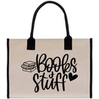 Books Stuff Tote Bag Bookworm Gift Book Quotes Party Gift Book Lover Tote Book Canvas Tote Bag Birthday Gift Library Bag Grocery Bag