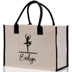Dance Personalized Tote Bag Ballet Bag Gymnastic Bag Ballerina Bag Dancer Gift Dance Teacher Gift Dance Student Bag Custom for Women Girls
