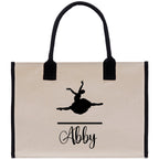 Dance Personalized Tote Bag Ballet Bag Gymnastic Bag Ballerina Bag Dancer Gift Dance Teacher Gift Dance Student Bag Custom for Women Girls
