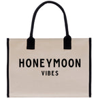 Honeymoon Vibes Beach Tote Bag - Large Chic Tote Bag - Gift for Her - Weekender Bag - Honeymooners Honeymoon Gifts Bridal Gift Newlyweds