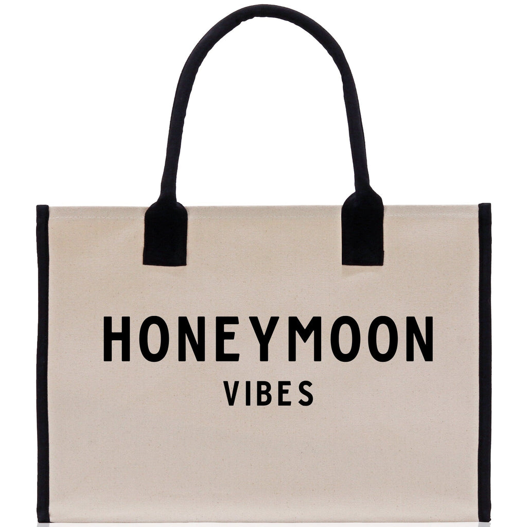 Honeymoon Vibes Beach Tote Bag - Large Chic Tote Bag - Gift for Her - Weekender Bag - Honeymooners Honeymoon Gifts Bridal Gift Newlyweds