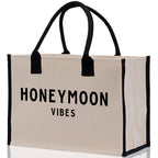 Honeymoon Vibes Beach Tote Bag - Large Chic Tote Bag - Gift for Her - Weekender Bag - Honeymooners Honeymoon Gifts Bridal Gift Newlyweds