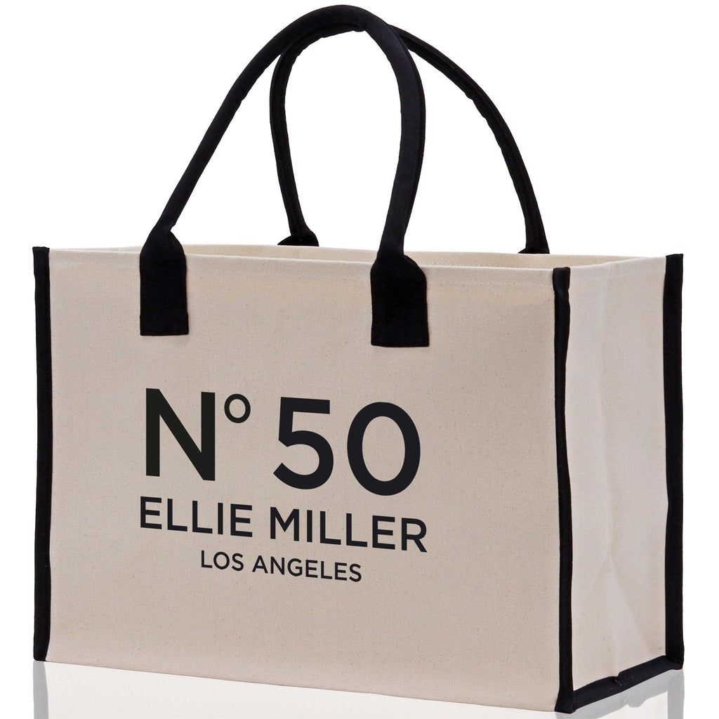 Birthday Celebration Personalized Gift Canvas Tote Bag with Name and State 40th 50th Birthday Gift Tote Bag for Her Custom Birthday Gift