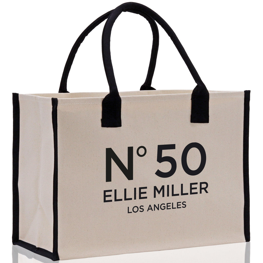 Birthday Celebration Personalized Gift Canvas Tote Bag with Name and State 40th 50th Birthday Gift Tote Bag for Her Custom Birthday Gift
