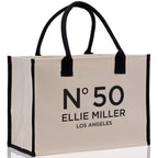 Birthday Celebration Personalized Gift Canvas Tote Bag with Name and State 40th 50th Birthday Gift Tote Bag for Her Custom Birthday Gift
