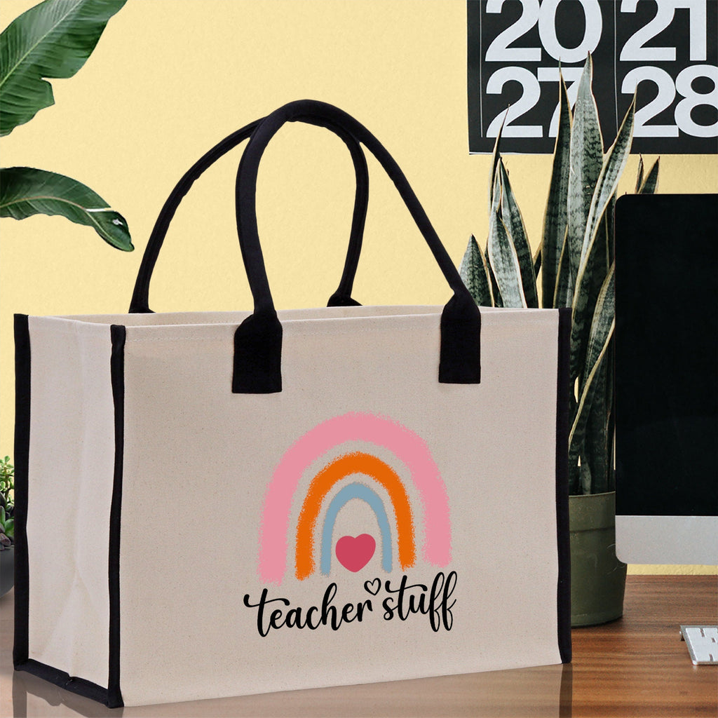 Teacher Stuff Tote Bag Teacher Bag Teacher Gift Teacher Retirement Gift Best Teacher Gifts Teacher Appreciation Gift Teacher Strong Tote Bag