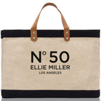 Birthday Celebration Personalized Gift Jute Tote Bag with Name and State 40th 50th Birthday Gift Jute Tote Bag for Her Custom Birthday Gift