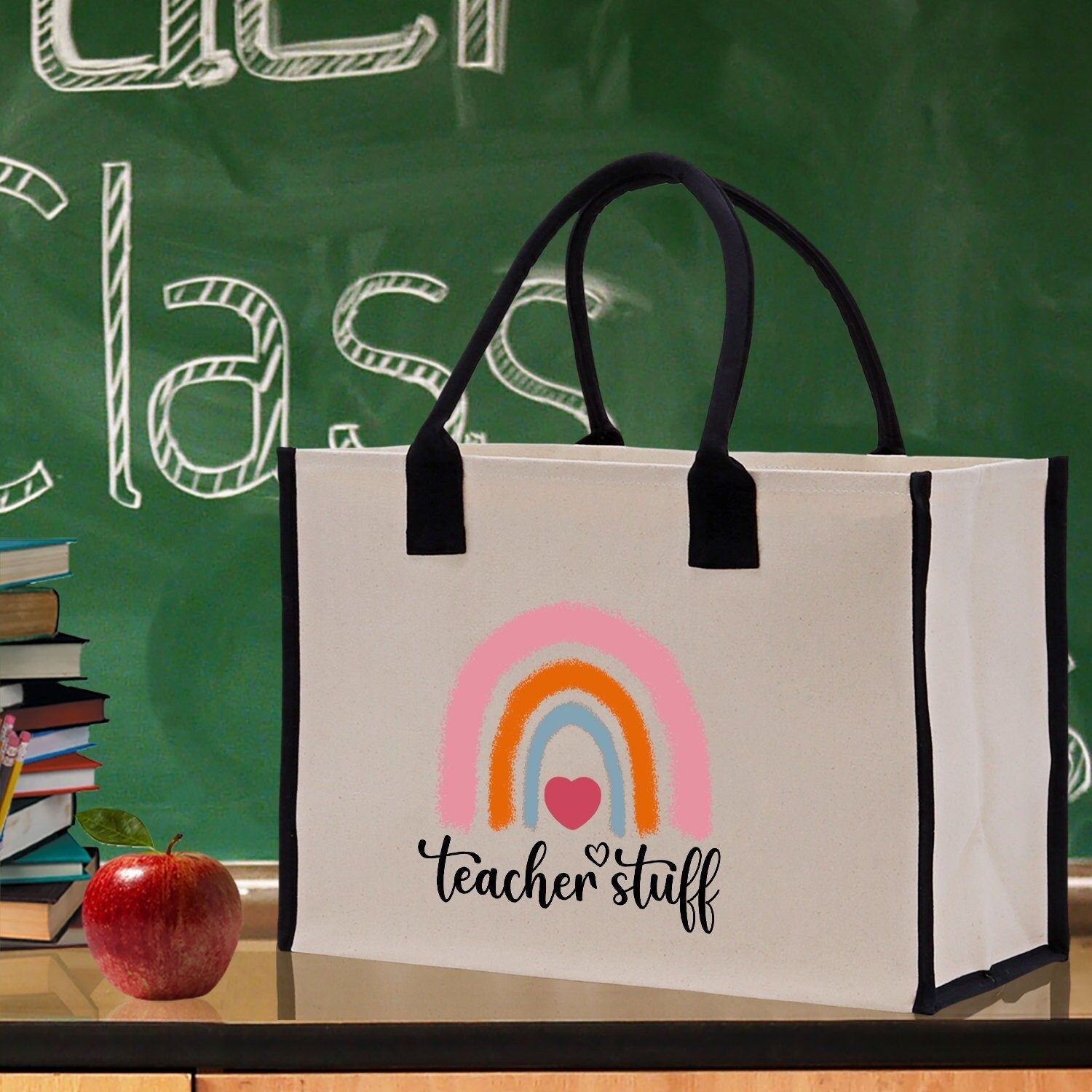 Teacher Stuff Tote Bag Teacher Bag Teacher Gift Teacher Retirement Gift Best Teacher Gifts Teacher Appreciation Gift Teacher Strong Tote Bag
