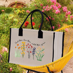Teacher Floral Tote Bag Teacher Wildflower Graphic Tote Teacher Life Tote Bag Teacher Flower Bag Gift for Teacher Wildflower Book Bag
