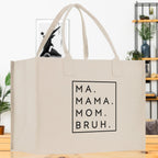 Ma Mama Mom Bruh Canvas Tote Bag Mama Tote Mom Stuff Bag Mommy Bag Dog Mom Gift Dog Mom Bag Mom Shopping Bag New Mom Gift Best Mom Ever Bag