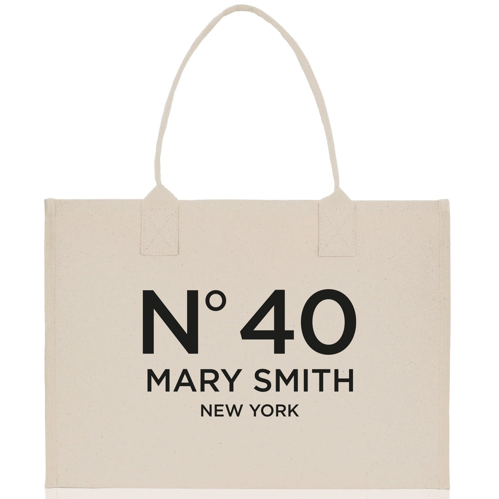 Birthday Celebration Personalized Gift Canvas Tote Bag with Name and State 40th 50th Birthday Gift Tote Bag for Her Custom Birthday Gift