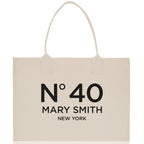 Birthday Celebration Personalized Gift Canvas Tote Bag with Name and State 40th 50th Birthday Gift Tote Bag for Her Custom Birthday Gift