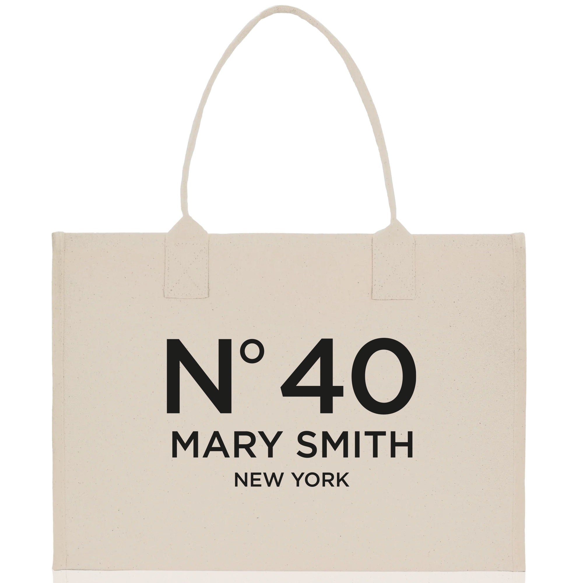 Birthday Celebration Personalized Gift Canvas Tote Bag with Name and State 40th 50th Birthday Gift Tote Bag for Her Custom Birthday Gift