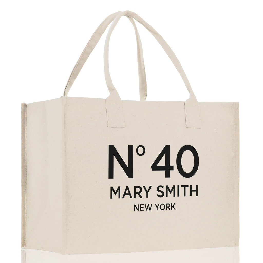 Birthday Celebration Personalized Gift Canvas Tote Bag with Name and State 40th 50th Birthday Gift Tote Bag for Her Custom Birthday Gift