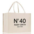 Birthday Celebration Personalized Gift Canvas Tote Bag with Name and State 40th 50th Birthday Gift Tote Bag for Her Custom Birthday Gift