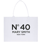 Birthday Celebration Personalized Gift Canvas Tote Bag with Name and State 40th 50th Birthday Gift Tote Bag for Her Custom Birthday Gift