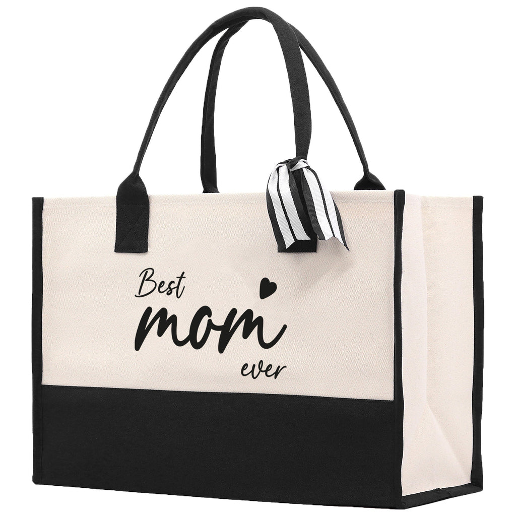 Best Mom Ever Canvas Tote Bag Mama Tote Mom Stuff Bag Mommy Bag Dog Mom Gift Dog Mom Bag Mom Shopping Bag Mom Gift Best Mom Ever Bag