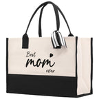 Best Mom Ever Canvas Tote Bag Mama Tote Mom Stuff Bag Mommy Bag Dog Mom Gift Dog Mom Bag Mom Shopping Bag Mom Gift Best Mom Ever Bag