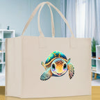 Sea Turtle Canvas Tote Bag Ocean Tote Bag Turtle Lover Tote Bag Animal Lover toTe Bag Ocean Lover Gift Tortoise Tote Bag Nature Lover Tote