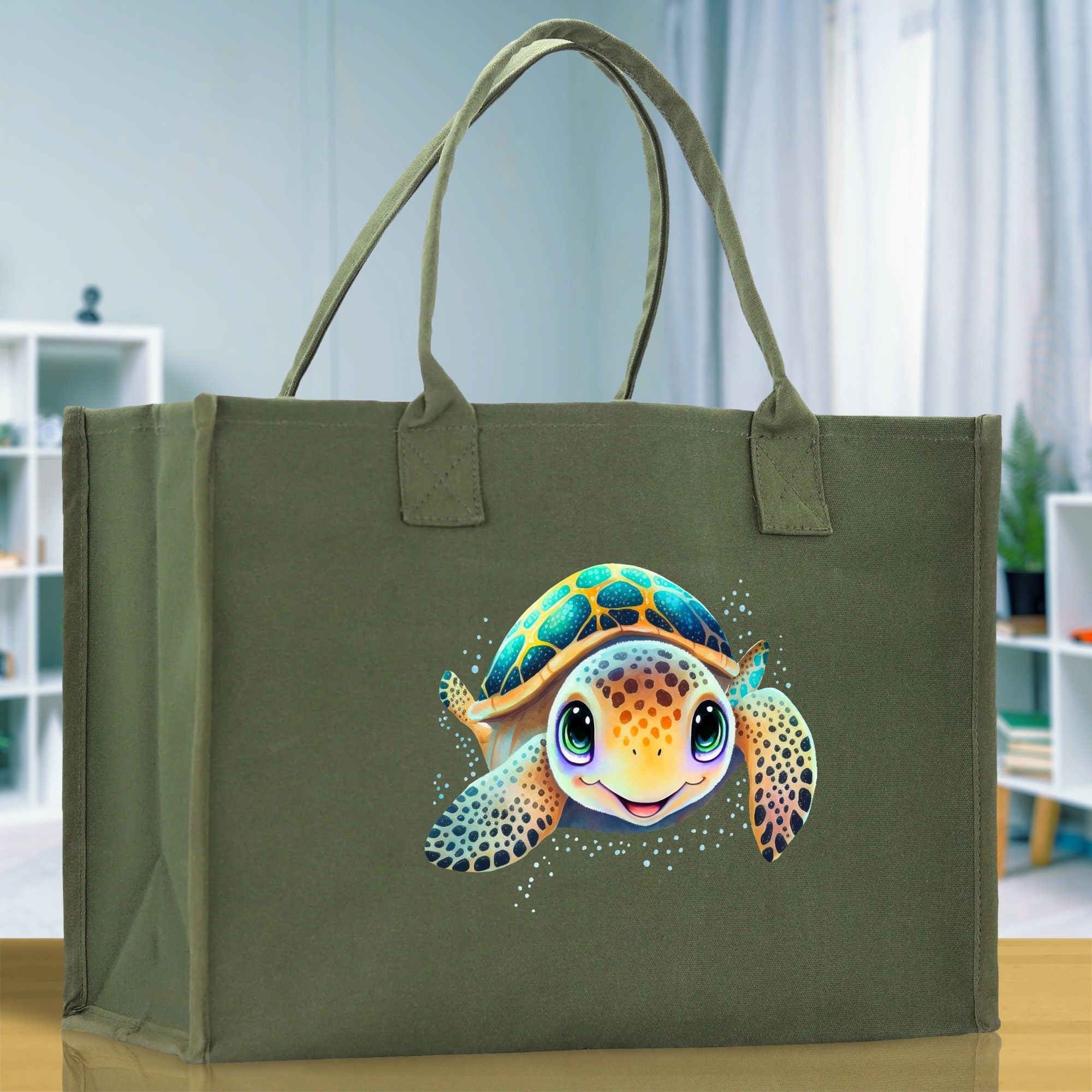Sea Turtle Canvas Tote Bag Ocean Tote Bag Turtle Lover Tote Bag Animal Lover toTe Bag Ocean Lover Gift Tortoise Tote Bag Nature Lover Tote