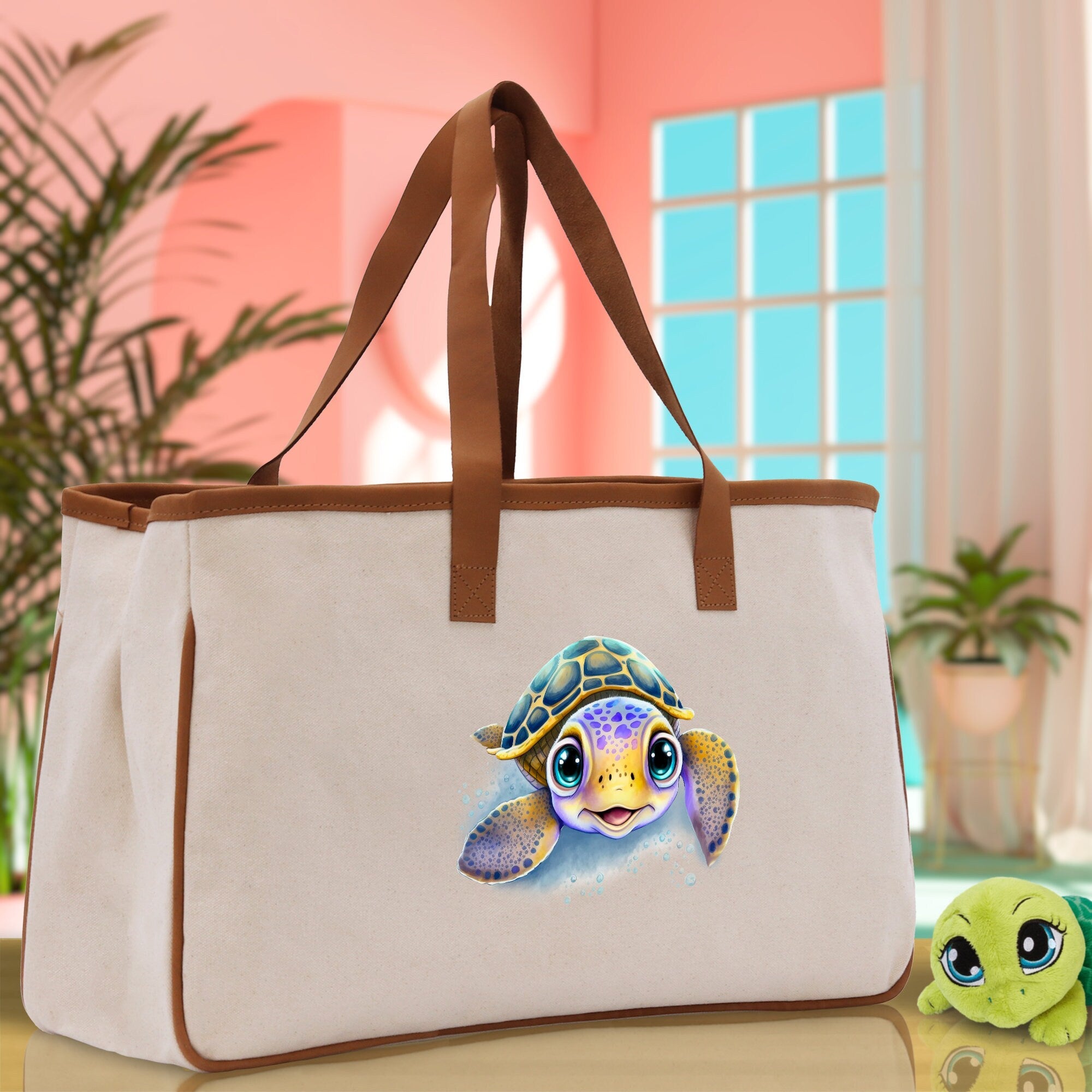 Sea Turtle Canvas Tote Bag Ocean Tote Bag Turtle Lover Tote Bag Animal Lover toTe Bag Ocean Lover Gift Tortoise Tote Bag Nature Lover Tote