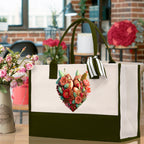 Heart Canvas Tote Bag Happy Valentines Day Gift for Her Love Tote Bag Lovers Gift Mother Day Gift Cute Valentines Gift