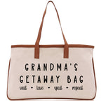 Grandma Tote Bag Grandma's Getaway Bag Grandma Nana Bag Grandma Gift Bag Shopping Bag Mothers Day Gift Live Love Spoil Bag Grandma Beach Bag