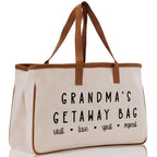 Grandma Tote Bag Grandma's Getaway Bag Grandma Nana Bag Grandma Gift Bag Shopping Bag Mothers Day Gift Live Love Spoil Bag Grandma Beach Bag