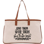 Grandma Tote Bag Grandma's Getaway Bag Grandma Nana Bag Grandma Gift Bag Shopping Bag Mothers Day Gift Live Love Spoil Bag Grandma Beach Bag