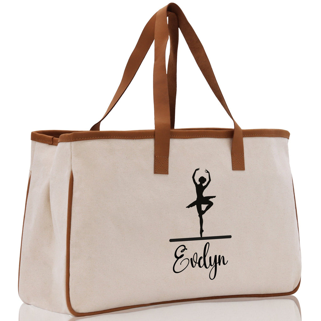 Dance Personalized Tote Bag Ballet Bag Gymnastic Bag Ballerina Bag Dancer Gift Dance Teacher Gift Dance Student Bag Custom for Women Girls
