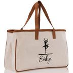 Dance Personalized Tote Bag Ballet Bag Gymnastic Bag Ballerina Bag Dancer Gift Dance Teacher Gift Dance Student Bag Custom for Women Girls
