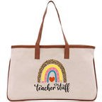 Teacher Stuff Tote Bag Teacher Bag Teacher Gift Teacher Retirement Gift Best Teacher Gifts Teacher Appreciation Gift Teacher Strong Tote Bag