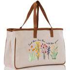 Teacher Floral Tote Bag Teacher Wildflower Graphic Tote Teacher Life Tote Bag Teacher Flower Bag Gift for Teacher Wildflower Book Bag
