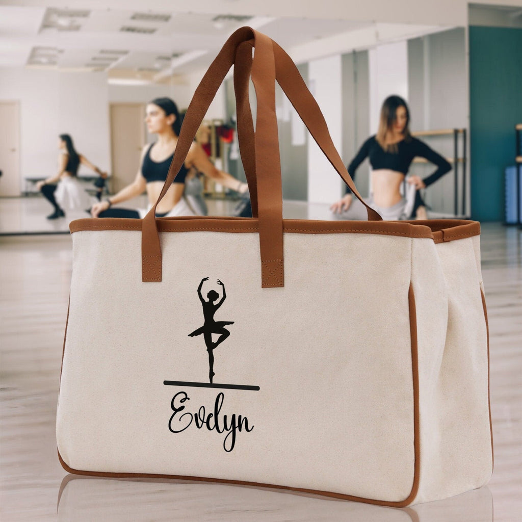 Dance Personalized Tote Bag Ballet Bag Gymnastic Bag Ballerina Bag Dancer Gift Dance Teacher Gift Dance Student Bag Custom for Women Girls