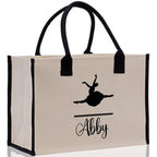 Dance Personalized Tote Bag Ballet Bag Gymnastic Bag Ballerina Bag Dancer Gift Dance Teacher Gift Dance Student Bag Custom for Women Girls